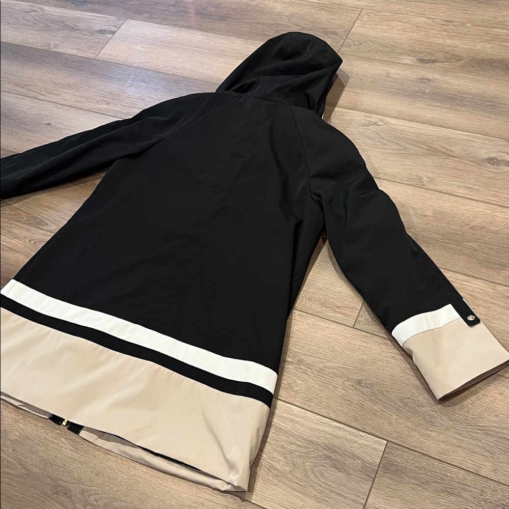 NWT Jones New York Black/Cream Jacket Size Large Rain Waterproof Lightweight - Picture 16 of 16
